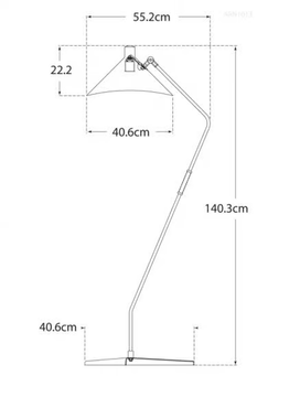 MAYOTTE LARGE OFFSET - Brass floor lamp by Visual Comfort Europe - view 3